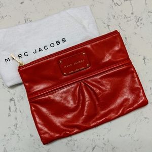 MARC JACOBS Red Leather Clutch Bag